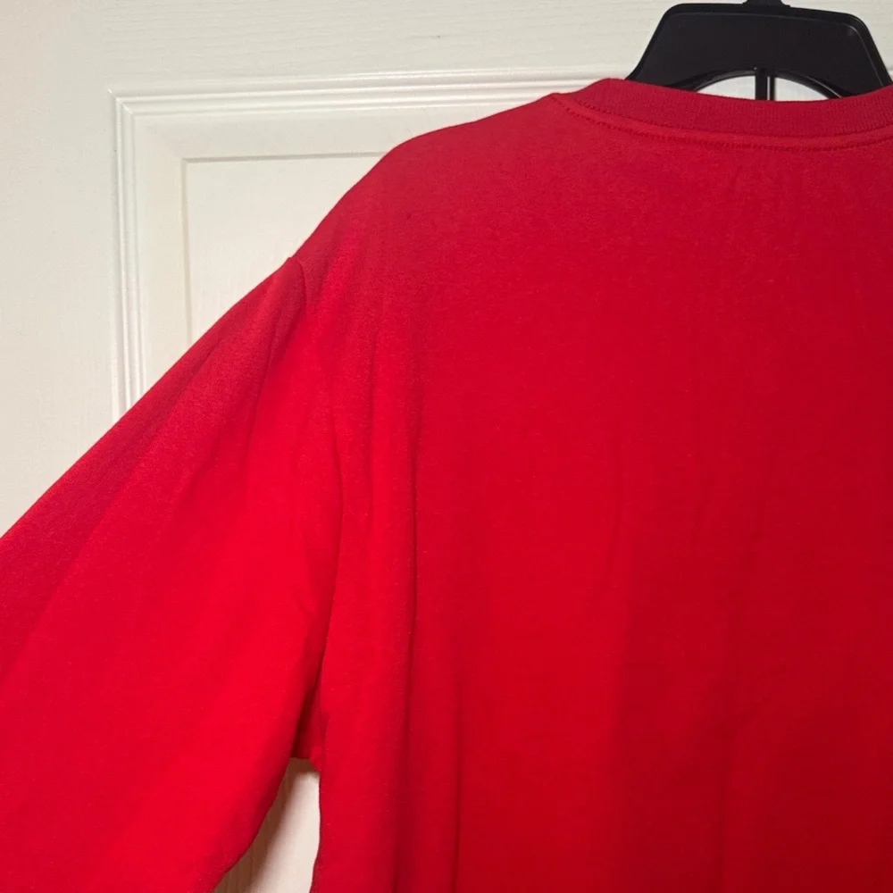 Hybrid Apparel Red Cat Christmas Sweatshirt